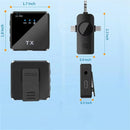 Microfone Sem Fio Lavalier com Protetor de Vento e Receptor de 3,5mm para Reuniões, Vlogs