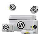 Hollyland LARK M2 White Wireless Lavalier Microphone LED Lights Omnidirectional 300m Range 10H Worktime Vlogging Live Streaming