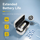 Hollyland LARK M2 White Wireless Lavalier Microphone LED Lights Omnidirectional 300m Range 10H Worktime Vlogging Live Streaming